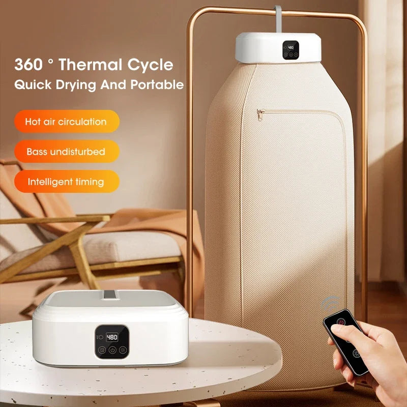Folded Electric Clothes Dryer Smart Drying Rack Hang Ultraviolet Dryer Machine Portable Travel Warm Air Dryer 220V/110V For Home
