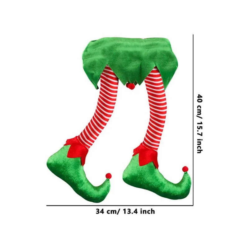 Elf & Santa Claus Legs Ornament