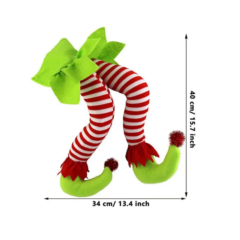 Elf & Santa Claus Legs Ornament