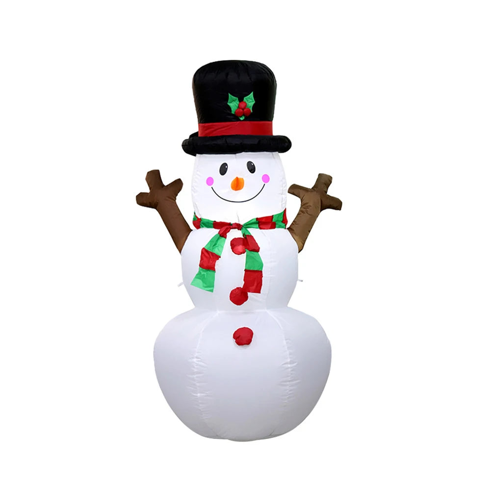 Christmas 1.6m Inflatable Snowman Dolls With LED Light Christmas Snowman Lamp Decoration For Xmas Garden Party Decor