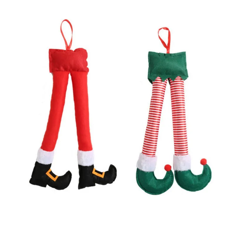 Elf & Santa Claus Legs Ornament