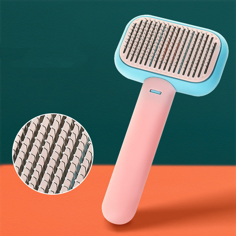 New Pet Cat Dog Hair Brush Hair Massage Comb Open-Knot Brush Grooming Cleaning Tool Stainless Steel Comb